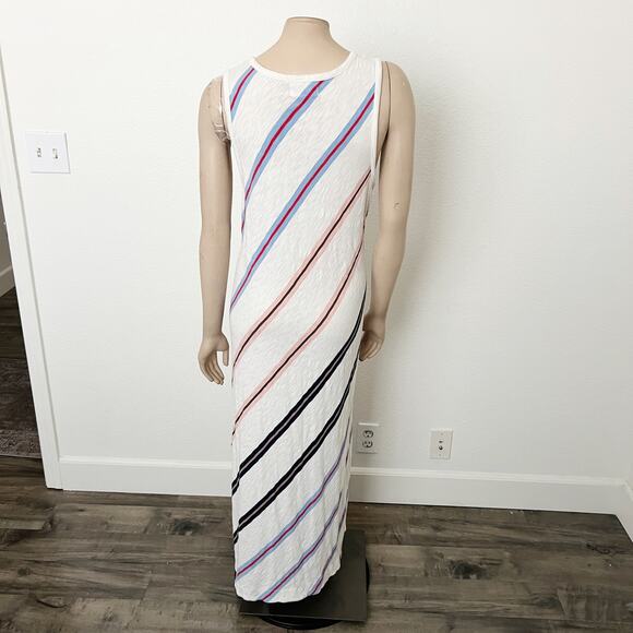 [LOFT] Lou & Grey Striped Slub Jersey Tank Midi Dress Scoop Neck Side Slit Sz XL - Picture 4 of 11